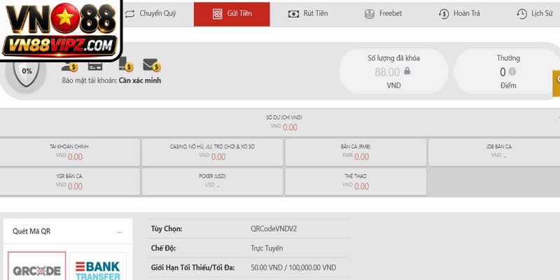 Nạp Tiền VN88 - Hướng Dẫn Giao Dịch Từ A Đến Z 2 Hướng dẫn các bước thực hiện lệnh nạp tiền VN88