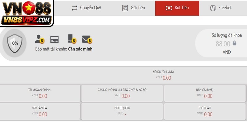 Quy định bắt buộc phải tuân thủ khi rút tiền VN88